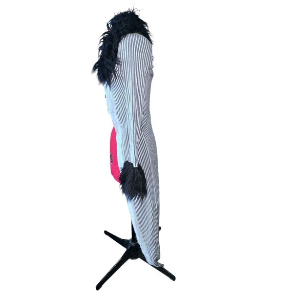 Urban Outfitters Janis Faux Fur Trimmed Ribbed Duster Cardigan Sz XS Front Clasp - Picture 15 of 16